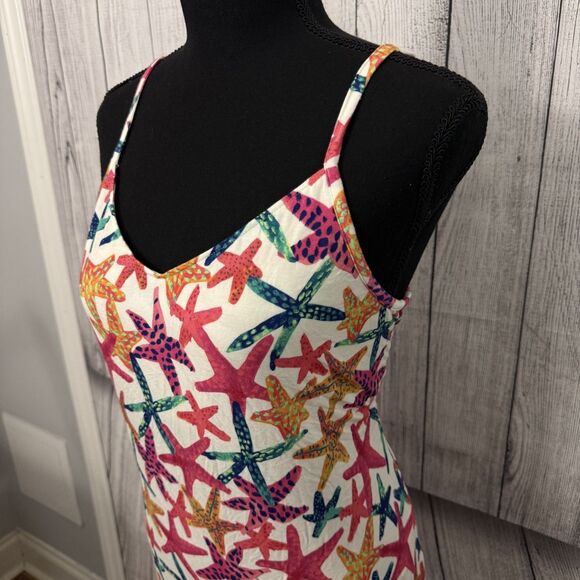 Soma Women's Medium Starfish Print Sleep Tank Cami w/ Shelf Bra Lounge Comfy - Picture 2 of 7